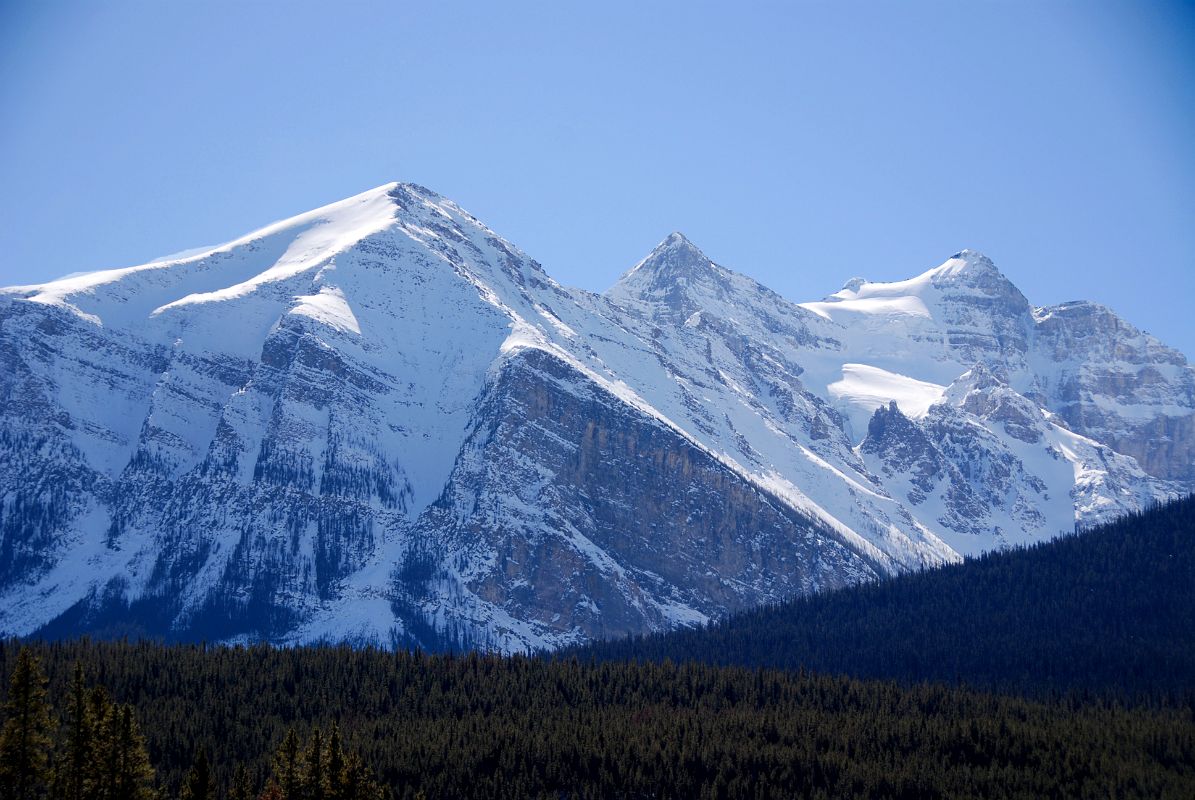13 Fairview Mountain, Haddo Peak, Mount Aberdeen From Near Herbert Lake On The Icefields Parkway